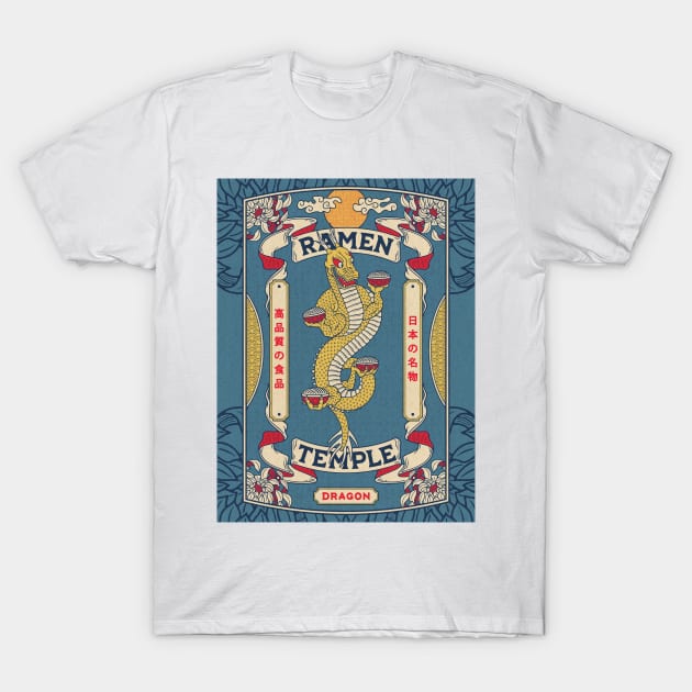 Ramen Temple Dragon T-Shirt by RyanRagnini